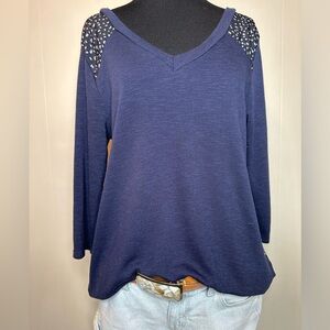 Medium Blue with Pink and Blue Design